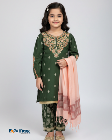 GIRLS KHADDAR 3-PCS