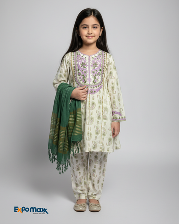 GIRLS KHADDAR 3-PCS