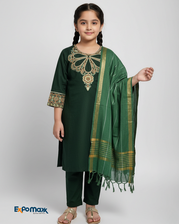 GIRLS KHADDAR 3-PCS
