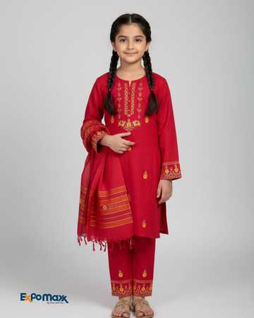 GIRLS KHADDAR 3-PCS