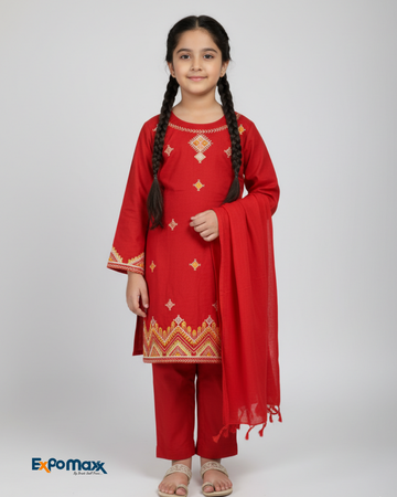GIRLS KHADDAR 3-PCS