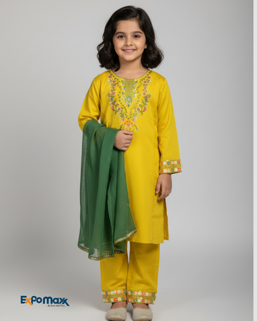 GIRLS KHADDAR 3-PCS