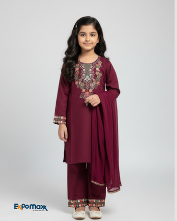 GIRLS KHADDAR 3-PCS