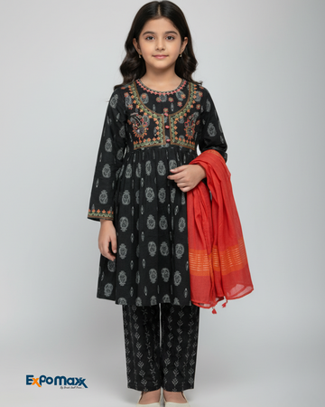 GIRLS KHADDAR 3-PCS