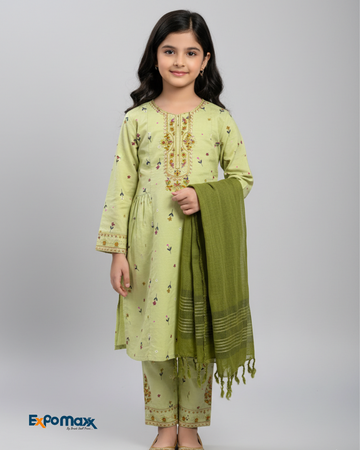 GIRLS KHADDAR 3-PCS