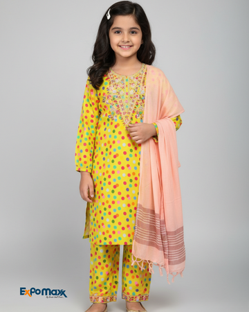 GIRLS KHADDAR 3-PCS
