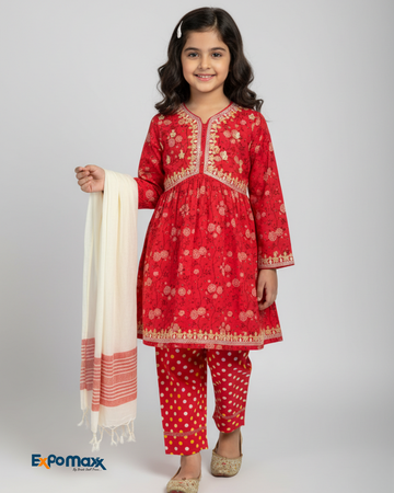 GIRLS KHADDAR 3-PCS