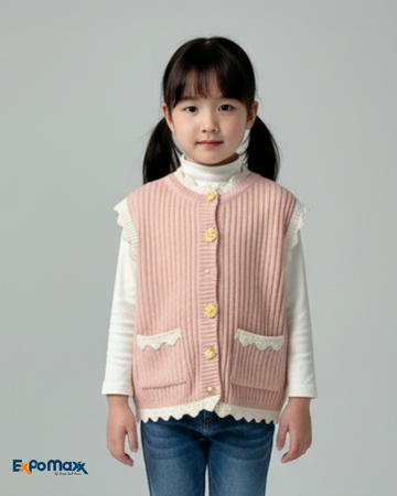 GIRLS SLEEVELESS CARDIGAN
