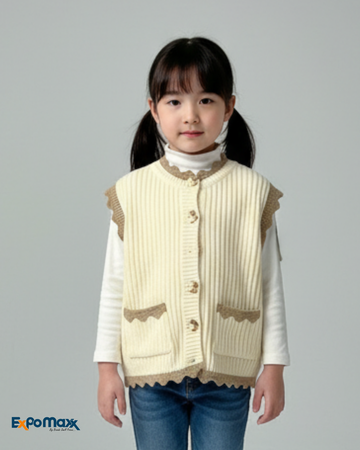 GIRLS SLEEVELESS CARDIGAN