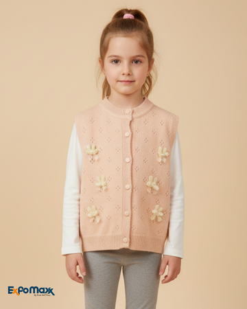 GIRLS SLEEVELESS SWEATER