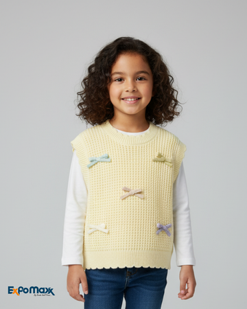 GIRLS  SLEEVELESS SWEATER